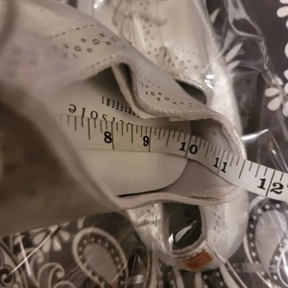 Anothersole Metallic Oxford Shoes Womens EU 40 US 9 Silver Lace Up Flats - Picture 10 of 12